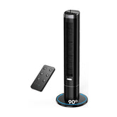 Hifresh 021HL - Bladeless Tower Fan with Remote & 12H Timer - Power Saving displayed with remote control.