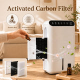 HIFRESH IN27 - White 2.5L Quiet Dehumidifier with Diffuser & LED Light, White
