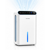 HIFRESH IN27 - White 2.5L Quiet Dehumidifier with Diffuser & LED Light, White