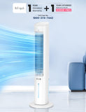 Hifresh 019L - Bladeless Tower Fan w/Aroma Diffuser, Touch & Remote, 4 Modes & 3 Speeds, 26Ft Air Throw, 12H Timer, 4 Ice Packs.