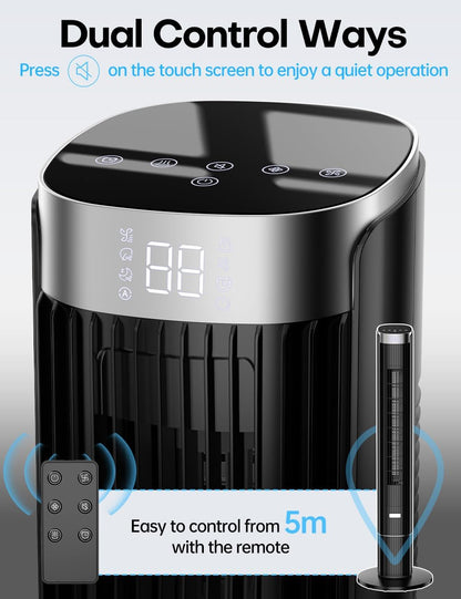 Hifresh 021HL - Bladeless Tower Fan with Remote & 12H Timer - Power Saving