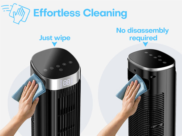 Hifresh 021HL - Bladeless Tower Fan with Remote & 12H Timer - Power Saving