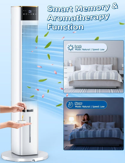 Hifresh 1030R - Portable Air Conditioner w/Remote & LED Touch Screen 4.2L Dual Tank Evaporative Air Cooler, Memory&Aroma Function