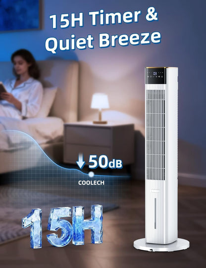 Hifresh 1030R - Portable Air Conditioner w/Remote & LED Touch Screen 4.2L Dual Tank Evaporative Air Cooler, Memory&Aroma Function