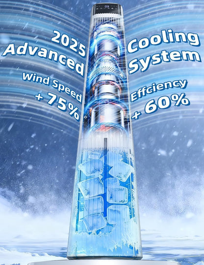 Hifresh 1030R - Portable Air Conditioner w/Remote & LED Touch Screen 4.2L Dual Tank Evaporative Air Cooler, Memory&Aroma Function