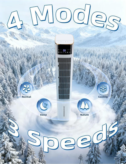 Hifresh 1030R - Portable Air Conditioner w/Remote & LED Touch Screen 4.2L Dual Tank Evaporative Air Cooler, Memory&Aroma Function