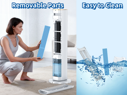 Hifresh 1030R - Portable Air Conditioner w/Remote & LED Touch Screen 4.2L Dual Tank Evaporative Air Cooler, Memory&Aroma Function