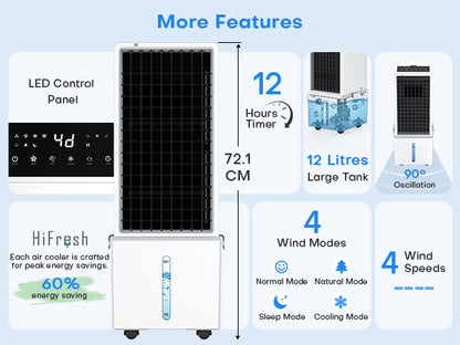 HiFresh air cooler with features listed