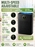 HIFRESH IN19 - H13 True HEPA Air Purifier for Home, Black
