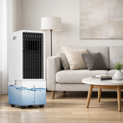 Hifresh 76R - 4-In-1 12L Air Cooler Fan with 2 Ice Packs, 4 Modes, 90° Oscillation, 12H Timer